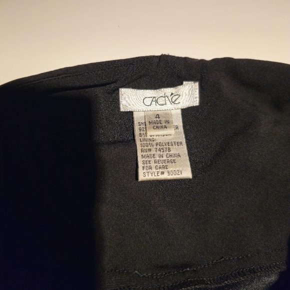 Cache Womens Black Beaded Halter Dress [4] - Picture 2 of 5